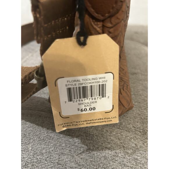 NWT Frye & Co Floral Tooled Shoulder Bag - Picture 4 of 12